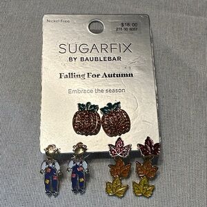 SUGARFIX by BaubleBar Autumn Earrings Set - Gold, Brown, Orange